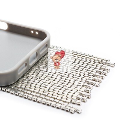 Чехол-накладка для Apple iPhone 16 кристальный водопад (титановый белый) - PC095 POSH SHINE