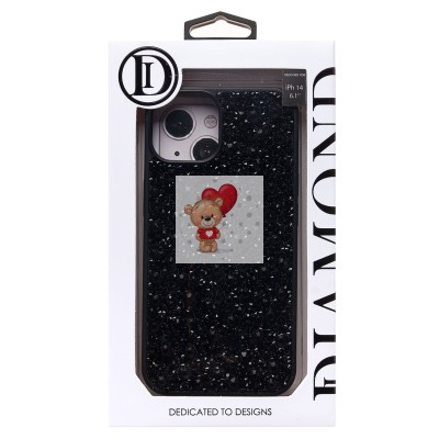 Чехол-накладка для Apple iPhone 14 капли дождя (титановый черный) - PC096 POSH SHINE