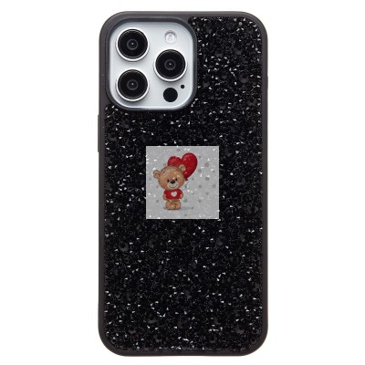 Чехол-накладка для Apple iPhone 15 Pro Max капли дождя (титановый черный) - PC096 POSH SHINE Чехол-накладка для Apple iPhone 15 Pro Max капли дождя (титановый черный) - PC096 POSH SHINE