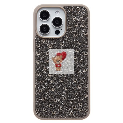 Чехол-накладка для Apple iPhone 15 Pro Max капли дождя (титановый серый) - PC096 POSH SHINE Чехол-накладка для Apple iPhone 15 Pro Max капли дождя (титановый серый) - PC096 POSH SHINE