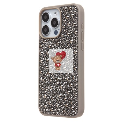 Чехол-накладка для Apple iPhone 15 Pro Max капли дождя (титановый серый) - PC096 POSH SHINE