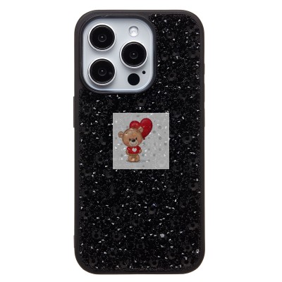 Чехол-накладка для Apple iPhone 15 Pro капли дождя (титановый черный) - PC096 POSH SHINE Чехол-накладка для Apple iPhone 15 Pro капли дождя (титановый черный) - PC096 POSH SHINE