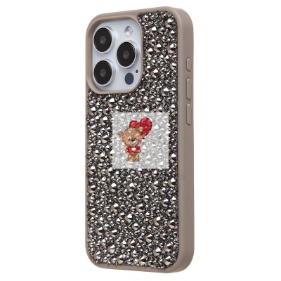 Чехол-накладка для Apple iPhone 15 Pro капли дождя (титановый серый) - PC096 POSH SHINE