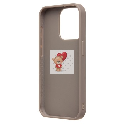 Чехол-накладка для Apple iPhone 15 Pro капли дождя (титановый серый) - PC096 POSH SHINE