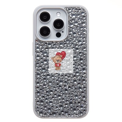 Чехол-накладка для Apple iPhone 15 Pro капли дождя (белый) - PC096 POSH SHINE Чехол-накладка для Apple iPhone 15 Pro капли дождя (белый) - PC096 POSH SHINE