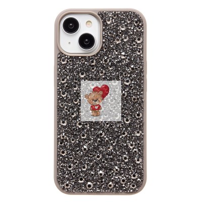 Чехол-накладка для Apple iPhone 15 капли дождя (титановый серый) - PC096 POSH SHINE Чехол-накладка для Apple iPhone 15 капли дождя (титановый серый) - PC096 POSH SHINE