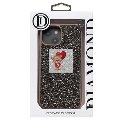 Чехол-накладка для Apple iPhone 15 капли дождя (титановый серый) - PC096 POSH SHINE