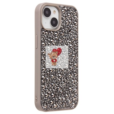 Чехол-накладка для Apple iPhone 15 капли дождя (титановый серый) - PC096 POSH SHINE