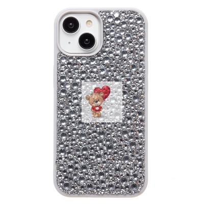 Чехол-накладка для Apple iPhone 15 капли дождя (белый) - PC096 POSH SHINE Чехол-накладка для Apple iPhone 15 капли дождя (белый) - PC096 POSH SHINE