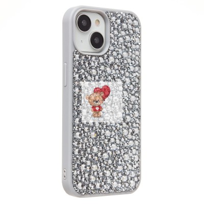 Чехол-накладка для Apple iPhone 15 капли дождя (белый) - PC096 POSH SHINE