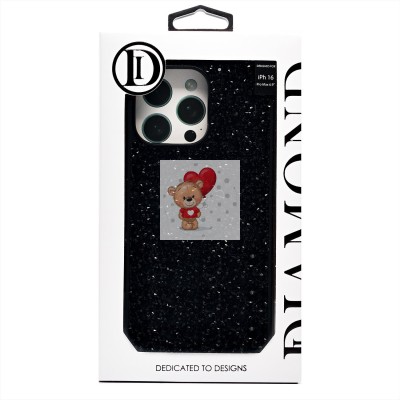 Чехол-накладка для Apple iPhone 16 Pro Max капли дождя (титановый черный) - PC096 POSH SHINE