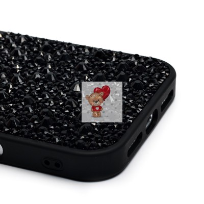 Чехол-накладка для Apple iPhone 16 Pro Max капли дождя (титановый черный) - PC096 POSH SHINE