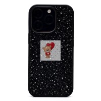 Чехол-накладка для Apple iPhone 16 Pro капли дождя (титановый черный) - PC096 POSH SHINE