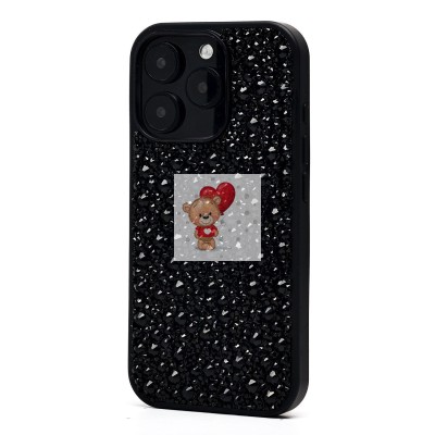 Чехол-накладка для Apple iPhone 16 Pro капли дождя (титановый черный) - PC096 POSH SHINE