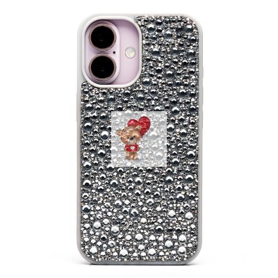 Чехол-накладка для Apple iPhone 16 капли дождя (белый) - PC096 POSH SHINE Чехол-накладка для Apple iPhone 16 капли дождя (белый) - PC096 POSH SHINE