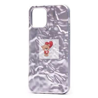 Чехол-накладка для Apple iPhone 12 (серебяный) - SC267