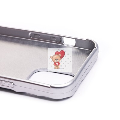 Чехол-накладка для Apple iPhone 12 (серебяный) - SC267