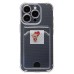 Чехол-накладка для Apple iPhone 16 Pro (прозрачный) - SC276 c картхолдером