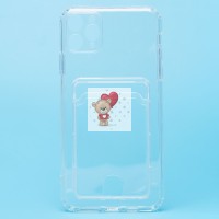 Чехол-накладка для Apple iPhone 11 Pro Max (прозрачный) - SC276 с картхолдером
