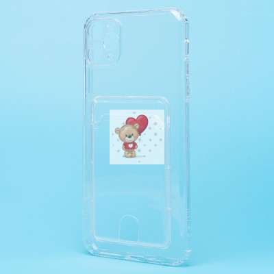 Чехол-накладка для Apple iPhone 11 Pro Max (прозрачный) - SC276 с картхолдером Чехол-накладка для Apple iPhone 11 Pro Max (прозрачный) - SC276 с картхолдером