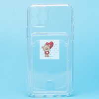 Чехол-накладка для Apple iPhone 11 Pro (прозрачный) - SC276 с картхолдером Чехол-накладка для Apple iPhone 11 Pro (прозрачный) - SC276 с картхолдером