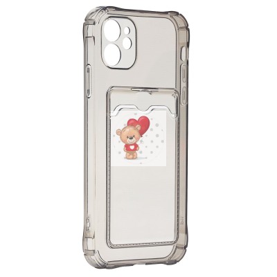 Чехол-накладка для Apple iPhone 11 (черный) - SC276 с картхолдером Чехол-накладка для Apple iPhone 11 (черный) - SC276 с картхолдером