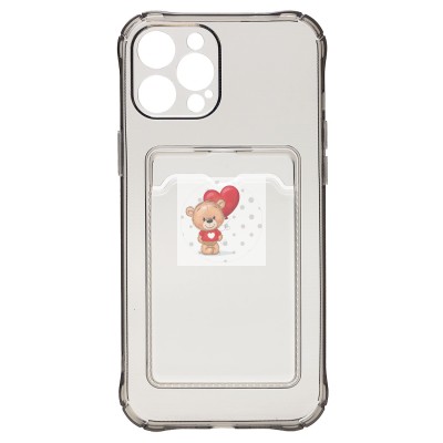 Чехол-накладка для Apple iPhone 12 Pro Max (черный) - SC276 с картхолдером Чехол-накладка для Apple iPhone 12 Pro Max (черный) - SC276 с картхолдером