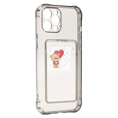 Чехол-накладка для Apple iPhone 12 Pro Max (черный) - SC276 с картхолдером Чехол-накладка для Apple iPhone 12 Pro Max (черный) - SC276 с картхолдером