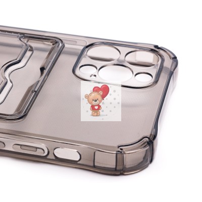 Чехол-накладка для Apple iPhone 12 Pro (черный) - SC276 с картхолдером