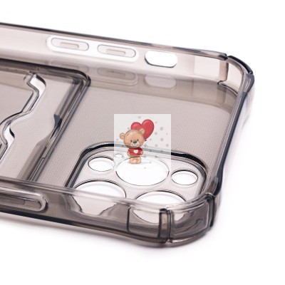 Чехол-накладка для Apple iPhone 12 Pro (черный) - SC276 с картхолдером