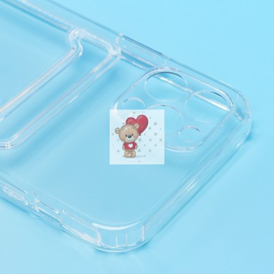 Чехол-накладка для Apple iPhone 12 Pro (прозрачный) - SC276 с картхолдером Чехол-накладка для Apple iPhone 12 Pro (прозрачный) - SC276 с картхолдером