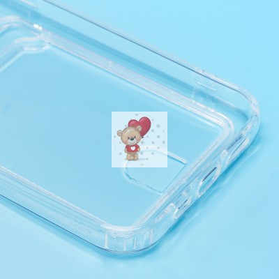 Чехол-накладка для Apple iPhone 12 Pro (прозрачный) - SC276 с картхолдером Чехол-накладка для Apple iPhone 12 Pro (прозрачный) - SC276 с картхолдером