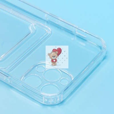 Чехол-накладка для Apple iPhone 12 Pro (прозрачный) - SC276 с картхолдером Чехол-накладка для Apple iPhone 12 Pro (прозрачный) - SC276 с картхолдером