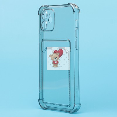 Чехол-накладка для Apple iPhone 12 (черный) - SC276 с картхолдером Чехол-накладка для Apple iPhone 12 (черный) - SC276 с картхолдером