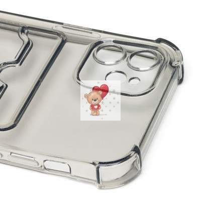 Чехол-накладка для Apple iPhone 12 (черный) - SC276 с картхолдером Чехол-накладка для Apple iPhone 12 (черный) - SC276 с картхолдером