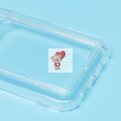 Чехол-накладка для Apple iPhone 12 (прозрачный) - SC276 с картхолдером