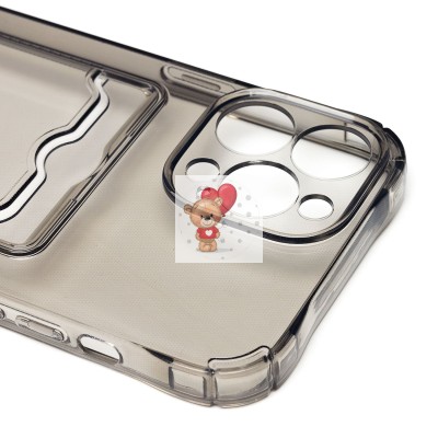 Чехол-накладка для Apple iPhone 13 Pro Max (черный) - SC276 с картхолдером