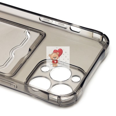 Чехол-накладка для Apple iPhone 13 Pro Max (черный) - SC276 с картхолдером