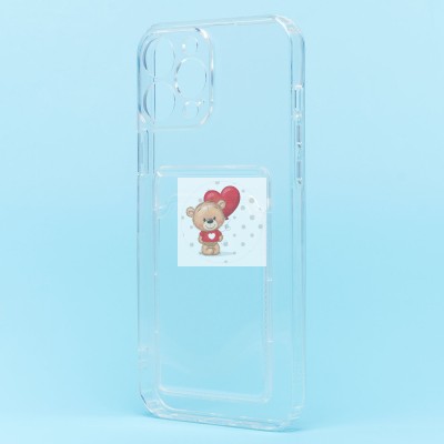 Чехол-накладка для Apple iPhone 13 Pro Max (прозрачный) - SC276 с картхолдером