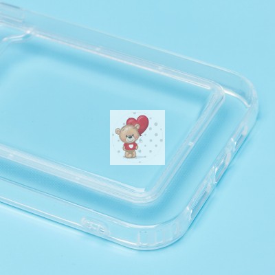 Чехол-накладка для Apple iPhone 13 Pro Max (прозрачный) - SC276 с картхолдером