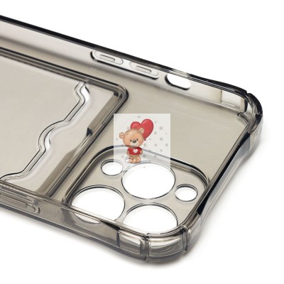 Чехол-накладка для Apple iPhone 13 Pro (черный) - SC276 с картхолдером