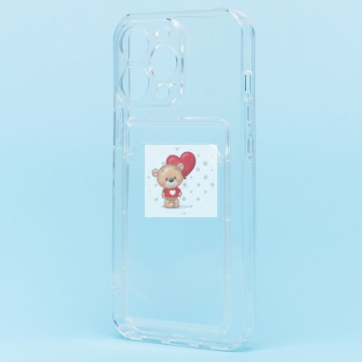 Чехол-накладка для Apple iPhone 13 Pro (прозрачный) - SC276 с картхолдером Чехол-накладка для Apple iPhone 13 Pro (прозрачный) - SC276 с картхолдером