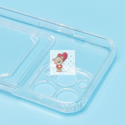 Чехол-накладка для Apple iPhone 13 Pro (прозрачный) - SC276 с картхолдером Чехол-накладка для Apple iPhone 13 Pro (прозрачный) - SC276 с картхолдером