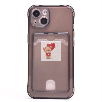 Чехол-накладка для Apple iPhone 13 (черный) - SC276 с картхолдером