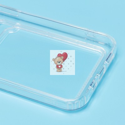 Чехол-накладка для Apple iPhone 13 (прозрачный) - SC276 с картхолдером Чехол-накладка для Apple iPhone 13 (прозрачный) - SC276 с картхолдером