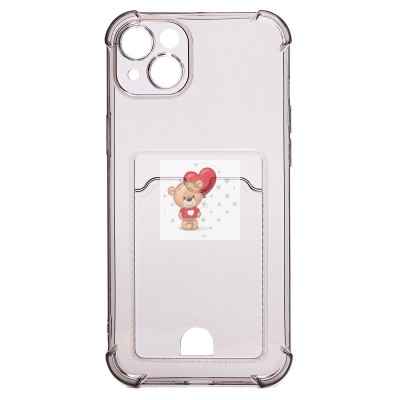 Чехол-накладка для Apple iPhone 14 Plus (черный) - SC276 с картхолдером Чехол-накладка для Apple iPhone 14 Plus (черный) - SC276 с картхолдером