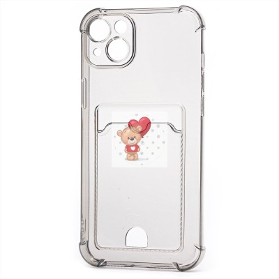 Чехол-накладка для Apple iPhone 14 Plus (черный) - SC276 с картхолдером Чехол-накладка для Apple iPhone 14 Plus (черный) - SC276 с картхолдером