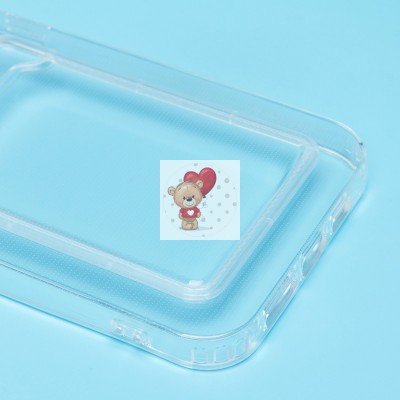 Чехол-накладка для Apple iPhone 14 Plus (прозрачный) - SC276 с картхолдером