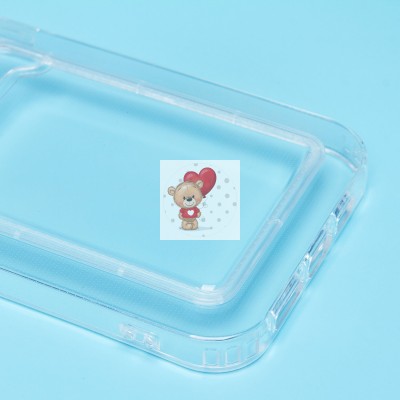 Чехол-накладка для Apple iPhone 14 Pro Max (прозрачный) - SC276 с картхолдером