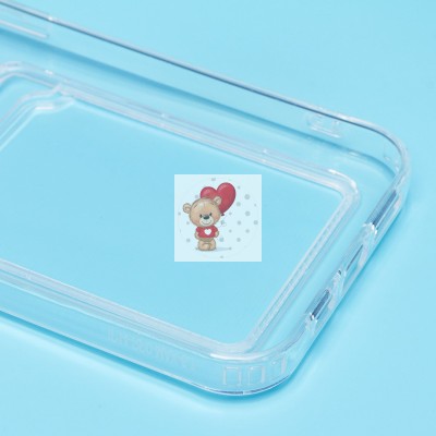 Чехол-накладка для Apple iPhone 14 Pro Max (прозрачный) - SC276 с картхолдером